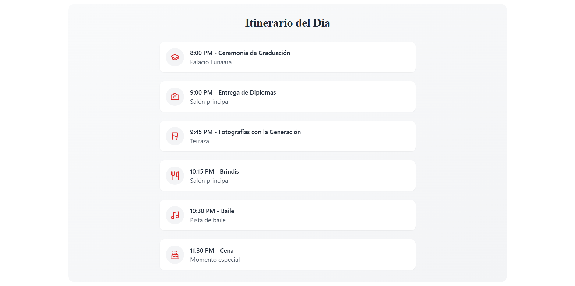 Itinerario ejemplo 3