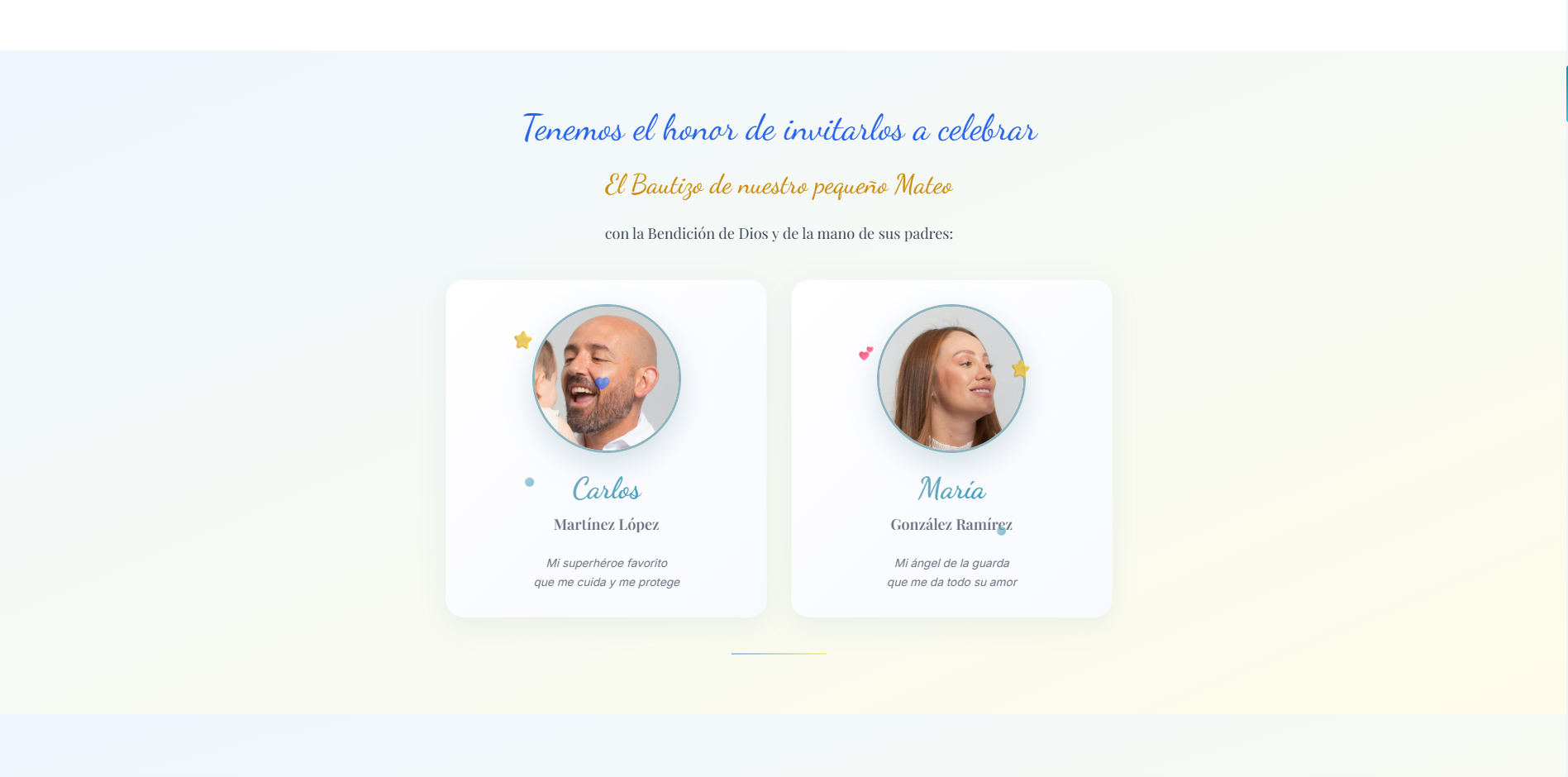 Padres del festejado