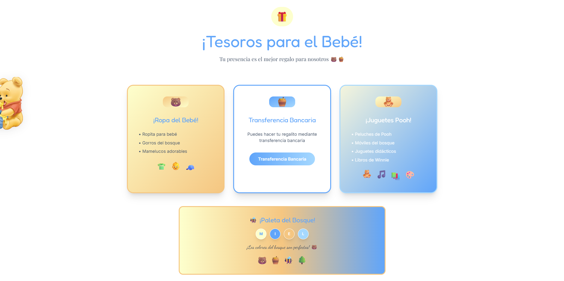 Opciones de regalos